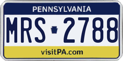 PA license plate MRS2788