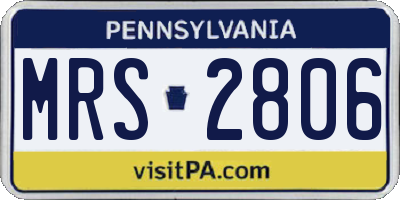 PA license plate MRS2806
