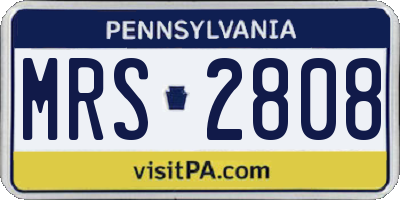 PA license plate MRS2808