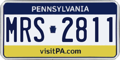 PA license plate MRS2811