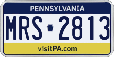 PA license plate MRS2813