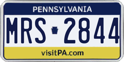 PA license plate MRS2844