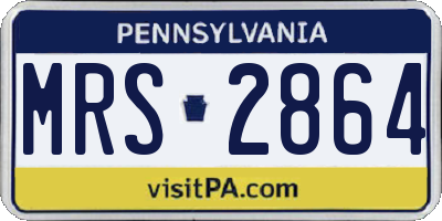 PA license plate MRS2864