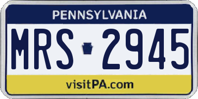 PA license plate MRS2945