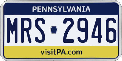 PA license plate MRS2946