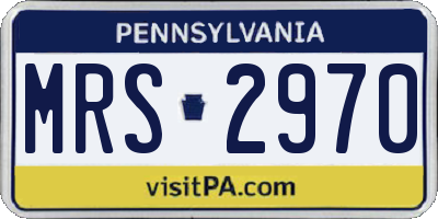 PA license plate MRS2970