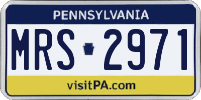 PA license plate MRS2971