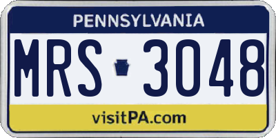 PA license plate MRS3048