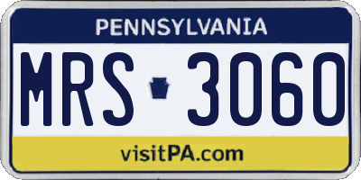 PA license plate MRS3060