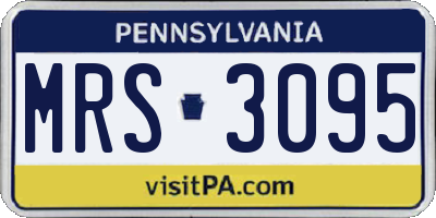 PA license plate MRS3095