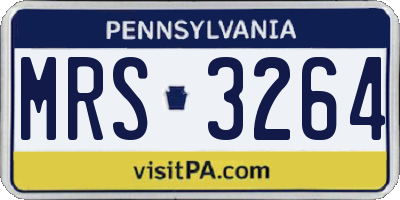 PA license plate MRS3264