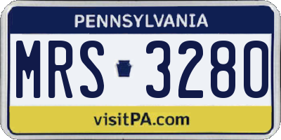 PA license plate MRS3280