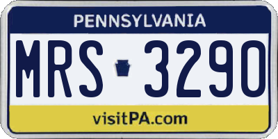 PA license plate MRS3290