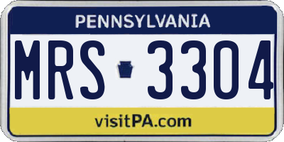 PA license plate MRS3304
