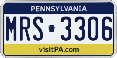 PA license plate MRS3306