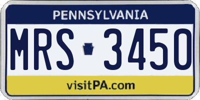 PA license plate MRS3450