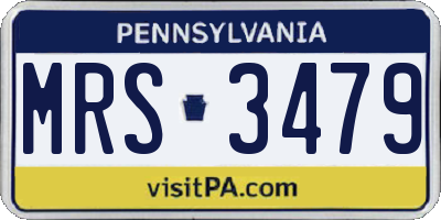 PA license plate MRS3479