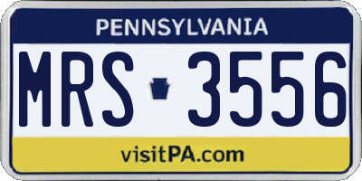 PA license plate MRS3556