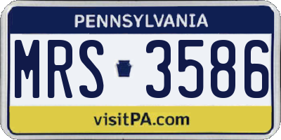 PA license plate MRS3586