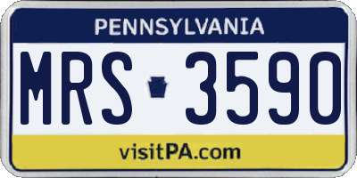 PA license plate MRS3590