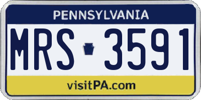 PA license plate MRS3591