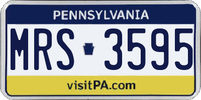 PA license plate MRS3595