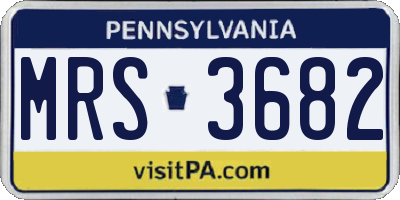 PA license plate MRS3682