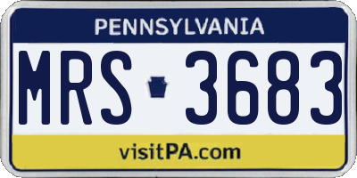 PA license plate MRS3683