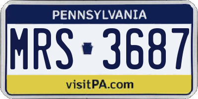 PA license plate MRS3687