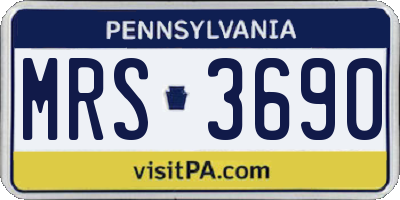 PA license plate MRS3690
