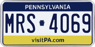 PA license plate MRS4069