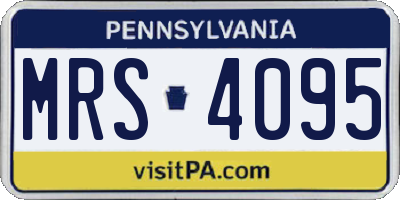 PA license plate MRS4095
