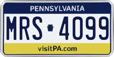 PA license plate MRS4099