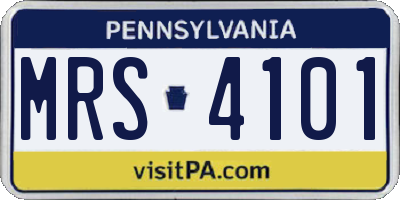 PA license plate MRS4101