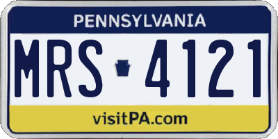 PA license plate MRS4121