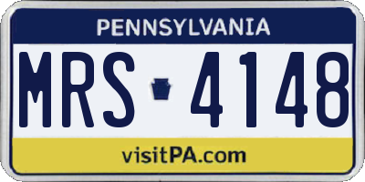 PA license plate MRS4148