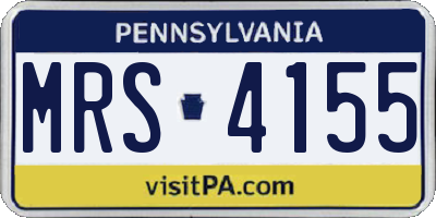 PA license plate MRS4155