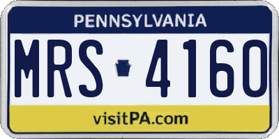 PA license plate MRS4160