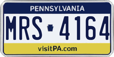 PA license plate MRS4164