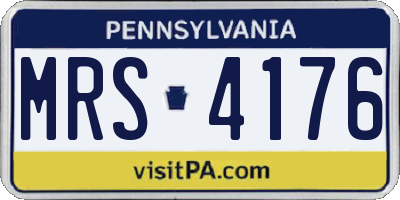 PA license plate MRS4176