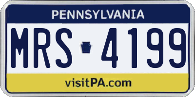 PA license plate MRS4199