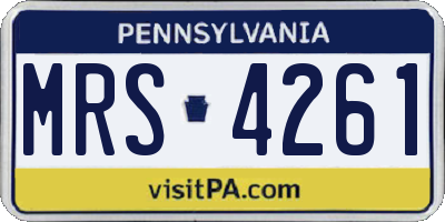 PA license plate MRS4261