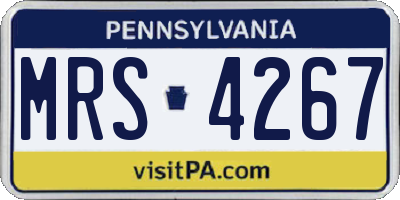 PA license plate MRS4267