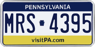 PA license plate MRS4395