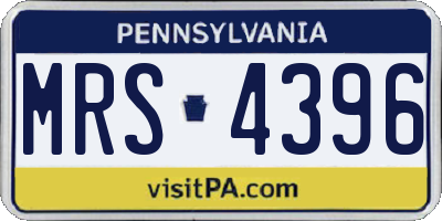 PA license plate MRS4396