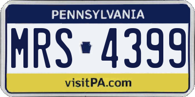 PA license plate MRS4399