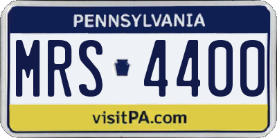 PA license plate MRS4400