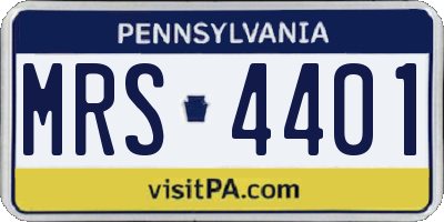 PA license plate MRS4401