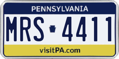 PA license plate MRS4411