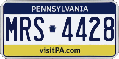 PA license plate MRS4428
